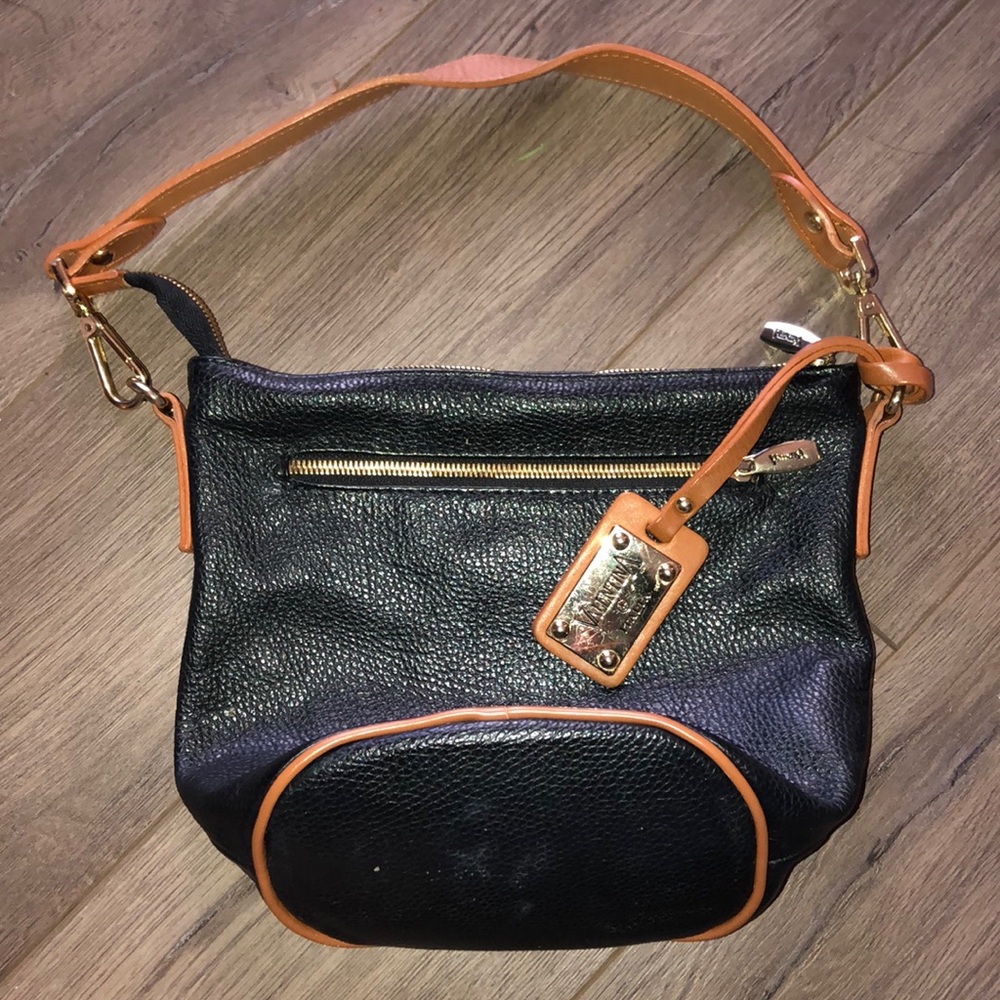Small black & brown leather Valentina Shoulder bag - Picture 6 of 6